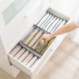 2PCS 7 Grids Mesh Foldable Clothes Storage Jeans Pants Organizer Clothes Organizer 36X17X12CM - Side View