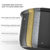 1.2L Mini Rice Cooker Travel Small Non-stick Pot For Cooking Soup Rice AU STOCK - 45-Degree Angle