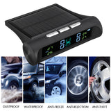 4 Sensor Solar Wireless TPMS Car Tire Tyre Pressure System Monitoring External - Front View
