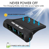 4 Sensor Solar Wireless TPMS Car Tire Tyre Pressure System Monitoring External - Top-Down View