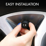 4 Sensor Solar Wireless TPMS Car Tire Tyre Pressure System Monitoring External - Rear View
