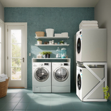 Fits all front-loading washers Fixed-height Drying machine stand V4.0 Machine AU - Rear View