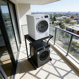 ORIGINAL Dryer Stand Maxi: Portable Dryer Rack Heavy Duty Steel Capacity Black for Washer/Dryer/Mini Fridge
