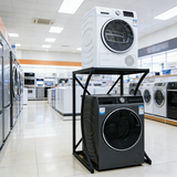 ORIGINAL Dryer Stand Maxi: Portable Dryer Rack Heavy Duty Steel Capacity Black for Washer/Dryer/Mini Fridge - Close-Up Angle