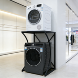 ORIGINAL Dryer Stand Maxi: Portable Dryer Rack Heavy Duty Steel Capacity Black for Washer/Dryer/Mini Fridge - Low Angle