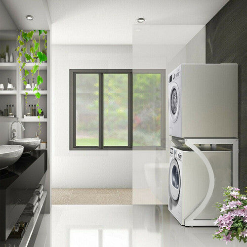 ORIGINAL Dryer Stand Maxi: Portable Dryer Rack Heavy Duty Steel Capacity white for Washer/Dryer/Mini