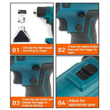 2000W Electric Hot Air Heat Gun with Nozzles Cordless Handheld For Makita 18V AU - Front View