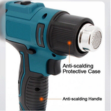 2000W Electric Hot Air Heat Gun with Nozzles Cordless Handheld For Makita 18V AU - Side View