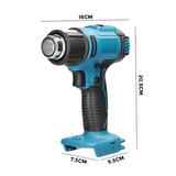 2000W Electric Hot Air Heat Gun with Nozzles Cordless Handheld For Makita 18V AU - Low Angle