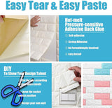 70CMx10M 3D Wall Paper Panel Foam Brick Self Adhesive Waterproof Wallpaper Sticker - Side View