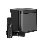 Black Karaoke Machine with 2 Wireless Microphones Bluetooth-Compatible 5.0 for Parties