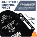 DT20 Crimper 4 Way Indent,8 Impression iCrimp Closed Barrel Type Deutsch Crimper - Side View