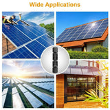 10 Pairs Solar Panel Connectors 30A Line Plug Socket Male & Female IP67 PV Cable - Close-Up Angle