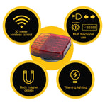 2X 7Pin LED Magnetic Wireless Trailer-TailLight Kit For Trailer Truck Automotive