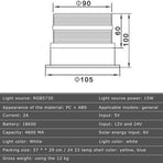 Solar Powered LED Flashing Beacon Light, 12-24V Amber Emergency Magnetic Warning Yellow