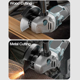 125mm Brushless Angle Grinder Cutting Machine Polisher For Makita 18V Battery - Top-Down View