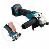 Brushless Cordless Angle Grinder With 2x Li-ion Battery Charger 125mm Combo Kit - Side View