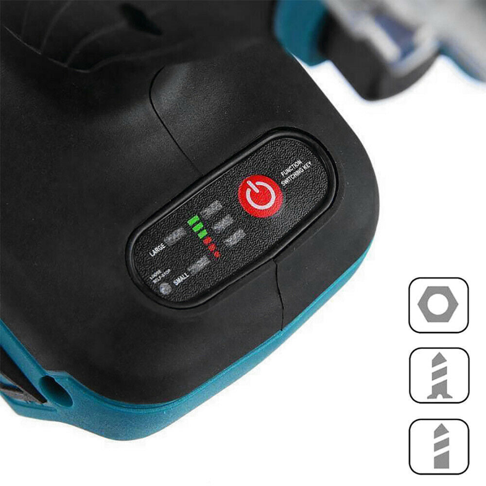 Cordless Electric Impact Wrench Brushless Rattle Gun 1/2 Driver +Large Battery