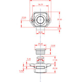 10PCS Push Button Drawer Cupboard Door Catch Lock Caravan Van Cabinet Latch Knob - 45-Degree Angle