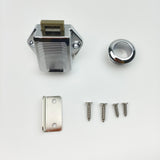 10PCS Push Button Drawer Cupboard Door Catch Lock Caravan Van Cabinet Latch Knob - Rear View