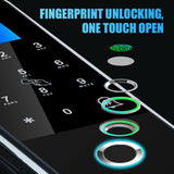 Smart Door Lock For Glass Door Fingerprint Lock Password APP Card for Frameless - Front View