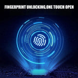 Smart Door Lock For Glass Door Fingerprint Lock Password APP Card for Frameless - Rear View
