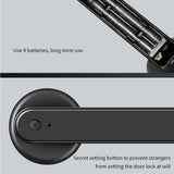 Smart Fingerprint Door Lock Electronic Handle Digital Password Bluetooth Key APP - Close-Up Angle