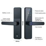 Digital Smart Door Lock Fingerprint APP Key Card Password Electronic Home Lock - Top-Down View