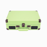 Record Player Vinyl Turntable Bluetooth Speakers Retro Briefcase USB (Turquoise) - Side View