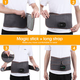 Electric Dual Infrared Light Heat Back Massager Waist Brace Lumbar Support Belt - Side View