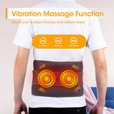 Electric Dual Infrared Light Heat Back Massager Waist Brace Lumbar Support Belt - Top-Down View