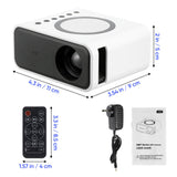 Mini Portable Smart Projector HD 1080P Android WIFI Bluetooth Home Theater NEW - Front View