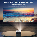 Mini Portable Smart Projector HD 1080P Android WIFI Bluetooth Home Theater NEW - Top-Down View