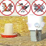 6 Port Chicken Feeder Poultry Feeder DIY Port PVC Gravity Fed Chicken Feeder - Close-Up Angle