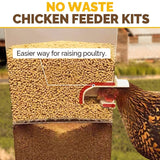6 Port Chicken Feeder Poultry Feeder DIY Port PVC Gravity Fed Chicken Feeder - Extra Image