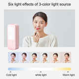 LED Portable Phone Holder Stand Wireless Remote Dimmable Selfie Fill Light Lamp Pink - Side View