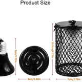 100W Reptile Ceramic Heat Lamp anti-hot Cage Light Holder Switch Chicken Brooder - Front View