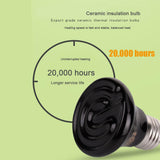 100W Reptile Ceramic Heat Lamp anti-hot Cage Light Holder Switch Chicken Brooder - 45-Degree Angle