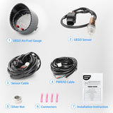 52mm AFR O2 UEGO Wideband Air Fuel Ratio Gauge Kit 30-0300 LSU 4.9 Probe Sensor - Top-Down View