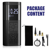 12V Cordless Car Tire Air Inflator Electric Pump Portable Tyre USB Rechargeable - Front View
