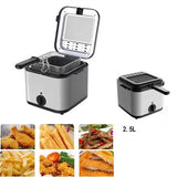Electric Deep Fryer 2.5L French Frie Machine Oil Hot Pot Fried Chicken Grill - Side View