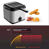 Electric Deep Fryer 2.5L French Frie Machine Oil Hot Pot Fried Chicken Grill - Low Angle