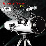 Pro Astronomical Telescope 114mm Aperture 875X Zoom HD High Resolution - Front View