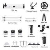 Pro Astronomical Telescope 114mm Aperture 875X Zoom HD High Resolution - 45-Degree Angle