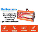 1200W Shortwave Infrared Paint curing Lamp Spray Painting Solary Baking Dryer - Top-Down View