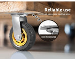 4X 6" / 150mm Heavy Duty Swivel Caster Wheels Castor 1000KG Load,2 with Brakes