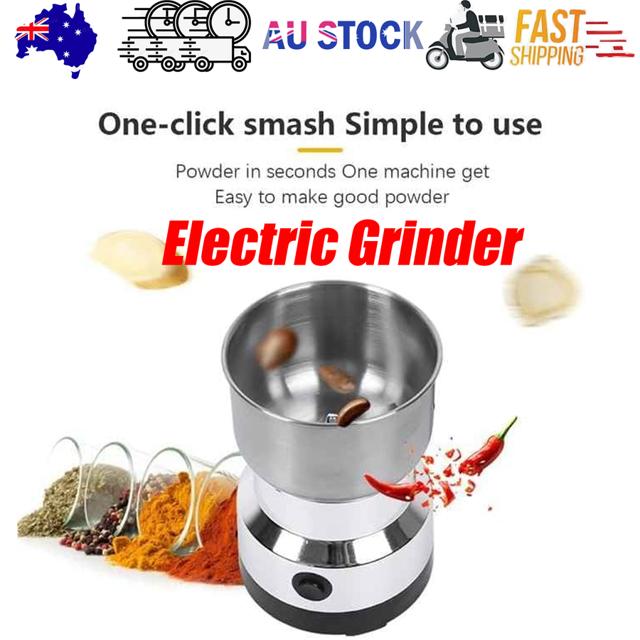 Electric Coffee Grinder Grinding Milling Machine Bean Nut Spice Matte Blender AU