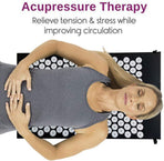 Black Massage Acupressure Mat Yoga Sit Lying Mats Pain Stress Soreness Relax AU NEW