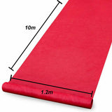 10M Red Carpet Aisle Runner Awards Night Casino Wedding Party Event Mats Decor - Front View