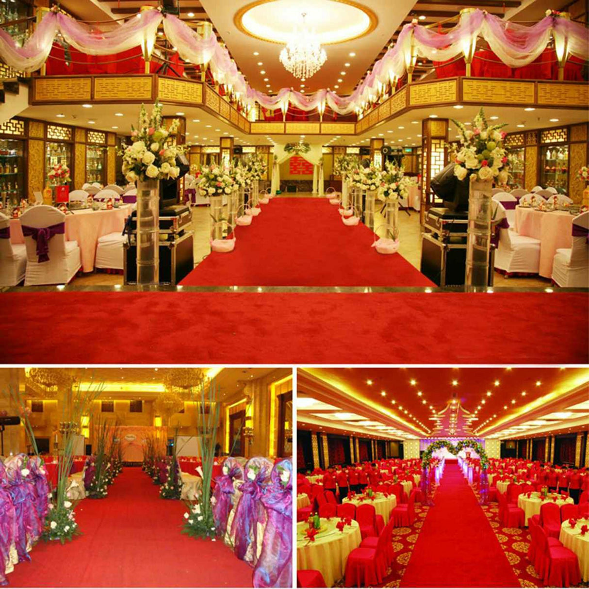 10M Red Carpet Aisle Runner Awards Night Casino Wedding Party Event Mats Decor